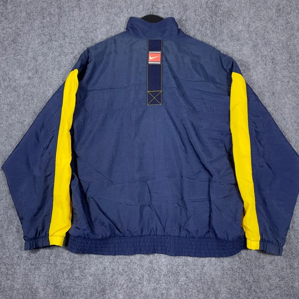 Vintage Nike Michigan Wolverines Windbreaker Jacket Mens XL Blue Full Zip